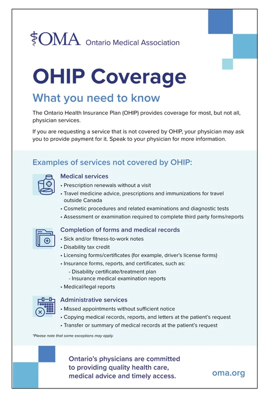 Preview of uninsured services fee guide